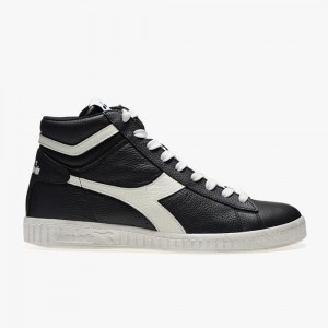 Zapatillas Altas Diadora Game Mujer Negras | PVDNLAQ-80