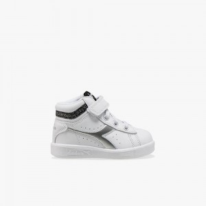 Zapatillas Altas Diadora Game Niños Blancas | VLPRUHN-93