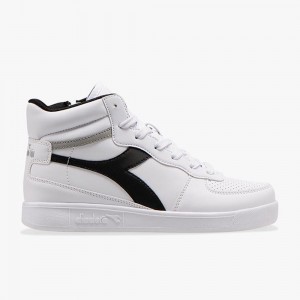 Zapatillas Altas Diadora Playground Niños Blancas | MOIFGVN-08