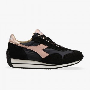 Zapatillas Bajas Diadora Equipe Mujer Negras | QRWVHGT-04