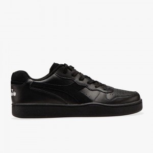 Zapatillas Bajas Diadora MI Basket Mujer Negras | NQGRKBM-67