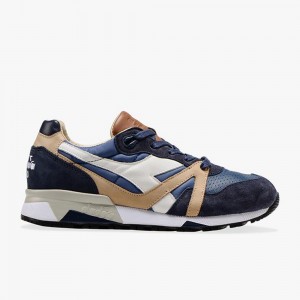 Zapatillas Bajas Diadora N9000 Hombre Azul Marino | NWOHTRQ-04