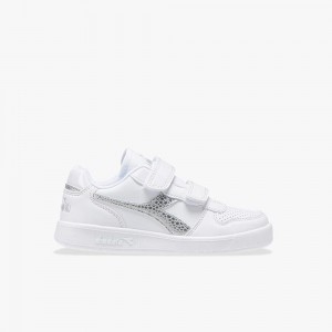 Zapatillas Bajas Diadora Playground Niños Blancas | MZYXTCG-21