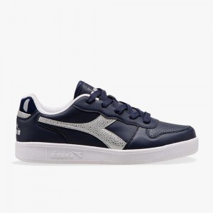 Zapatillas Bajas Diadora Playground Niños Azul Marino | BEQNTPY-12