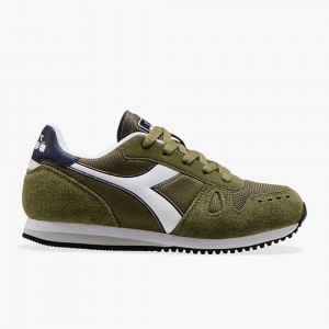 Zapatillas Bajas Diadora Simple Run Niños Verde | GNMAKJX-18