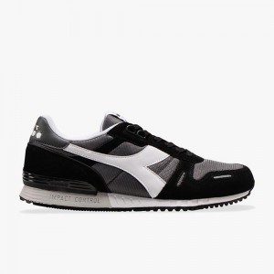 Zapatillas Bajas Diadora Titan Hombre Negras | MYGUAPT-27