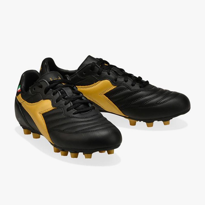 Botas De Fútbol Diadora Brasil Hombre Negras | ILXKNZQ-31