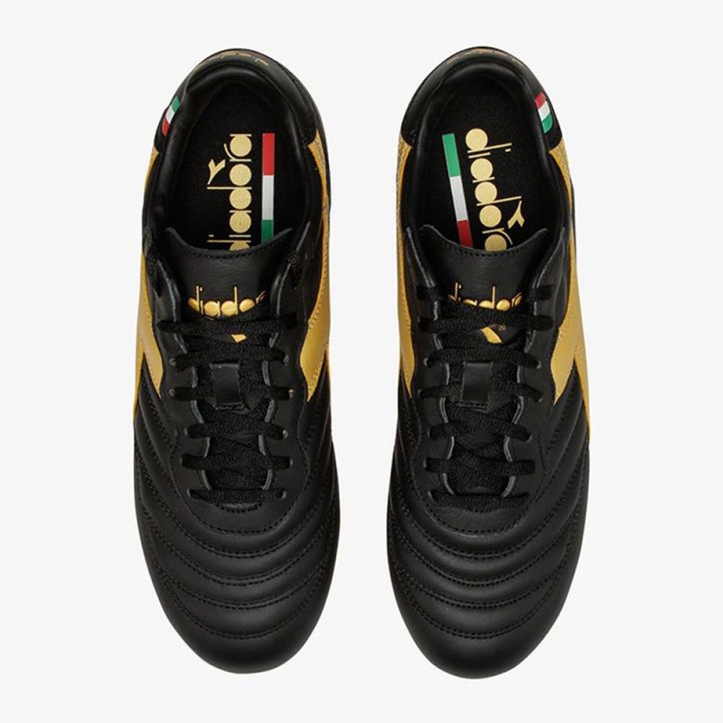 Botas De Fútbol Diadora Brasil Hombre Negras | ILXKNZQ-31