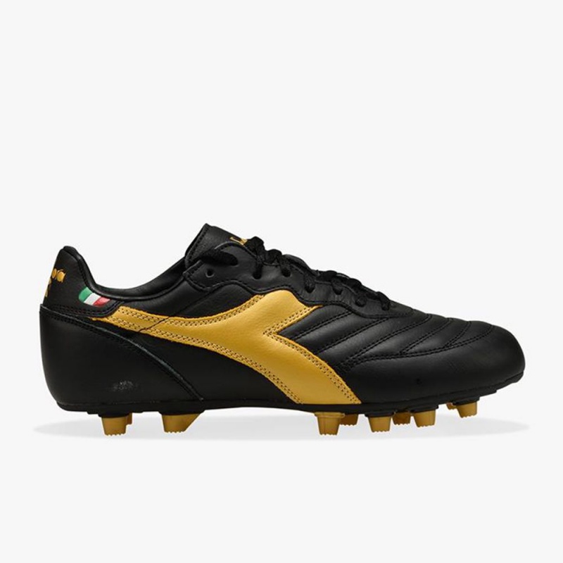 Botas De Fútbol Diadora Brasil Hombre Negras | ILXKNZQ-31