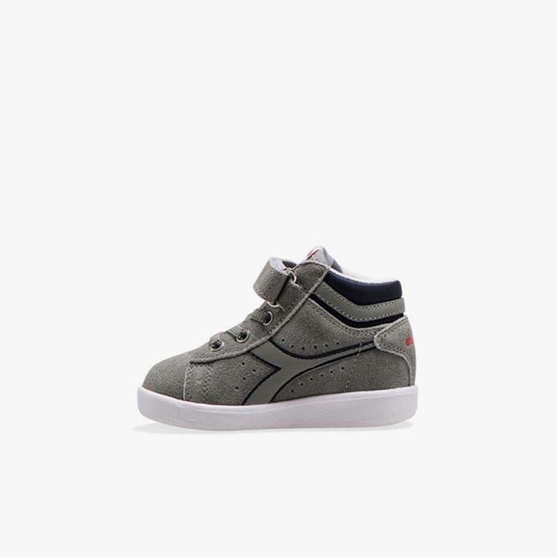 Zapatillas Altas Diadora Game Niños Gris | ULBVCDP-64