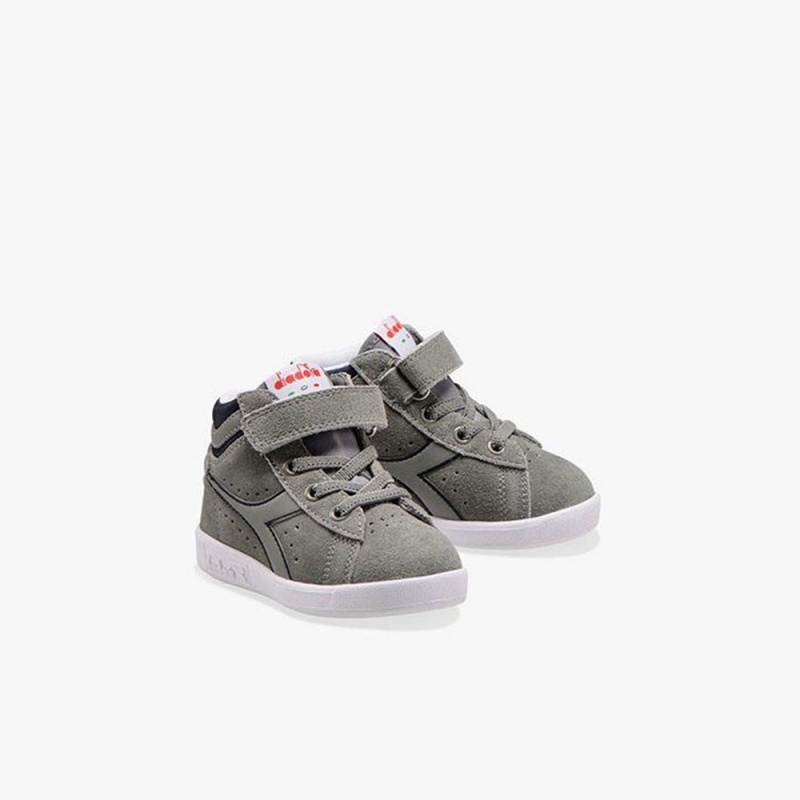 Zapatillas Altas Diadora Game Niños Gris | ULBVCDP-64