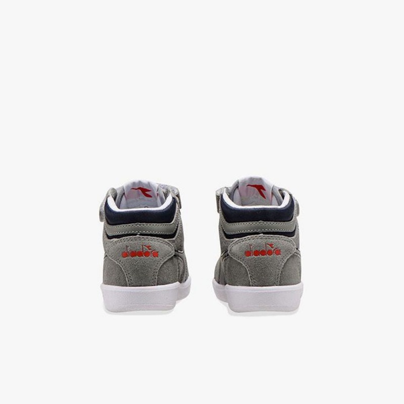 Zapatillas Altas Diadora Game Niños Gris | ULBVCDP-64