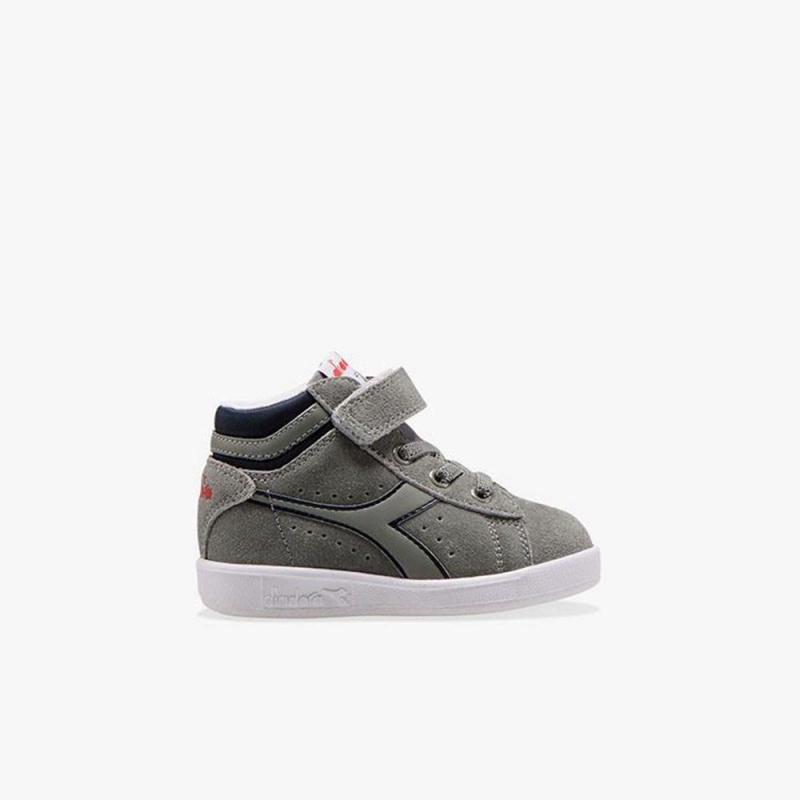 Zapatillas Altas Diadora Game Niños Gris | ULBVCDP-64