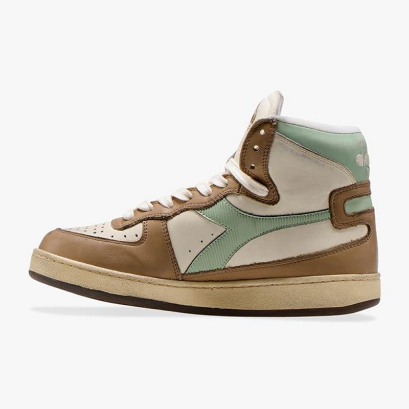 Zapatillas Altas Diadora MI Basket Hombre Verde | JIQRYHG-85