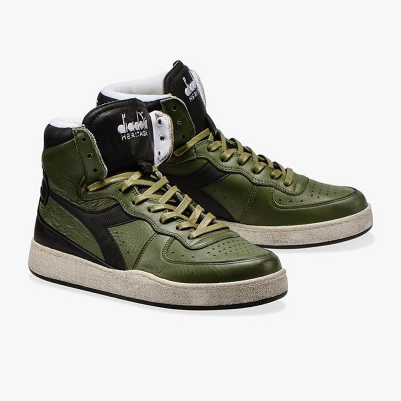 Zapatillas Altas Diadora MI Basket Mujer Verde | YBCIQPG-91