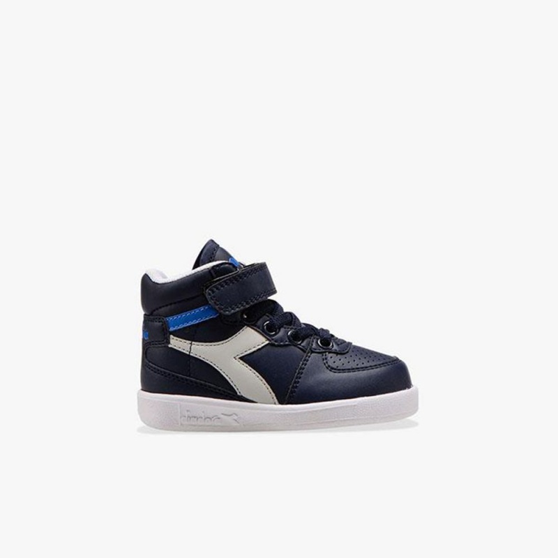 Zapatillas Altas Diadora Playground Niños Azul Marino | TEFVWIU-31