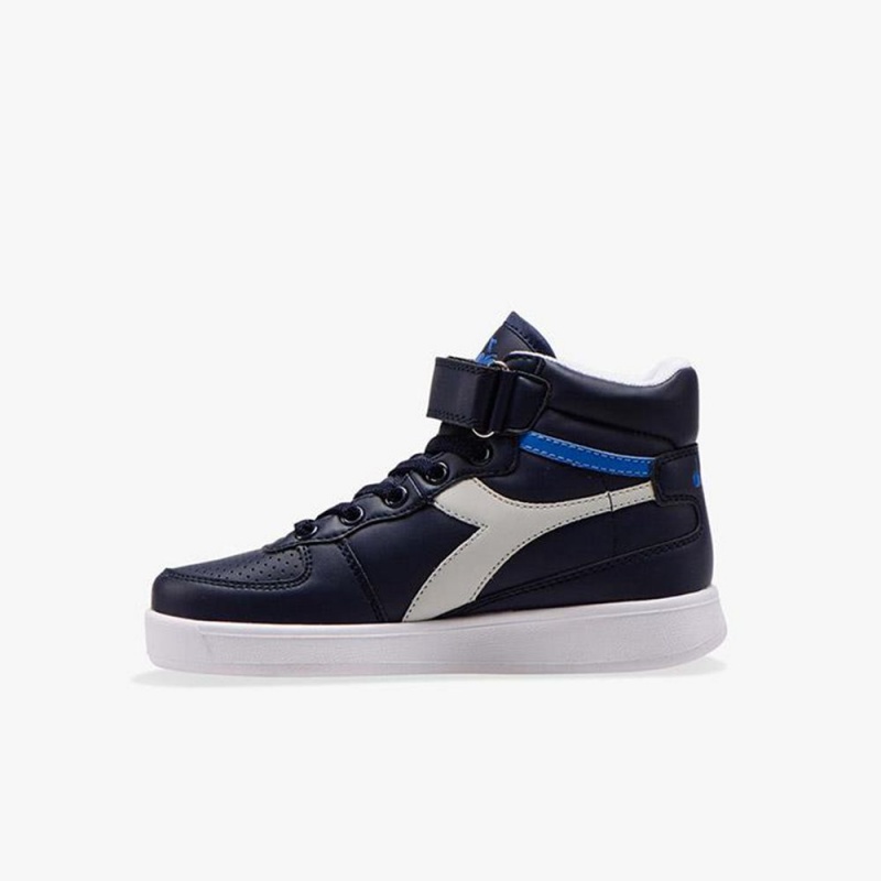 Zapatillas Altas Diadora Playground Niños Azul Marino | FPGRYKZ-45