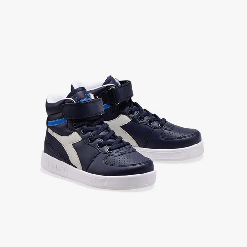 Zapatillas Altas Diadora Playground Niños Azul Marino | FPGRYKZ-45