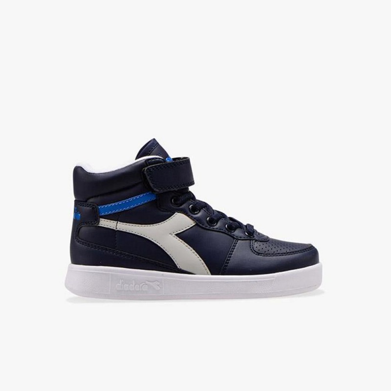 Zapatillas Altas Diadora Playground Niños Azul Marino | FPGRYKZ-45