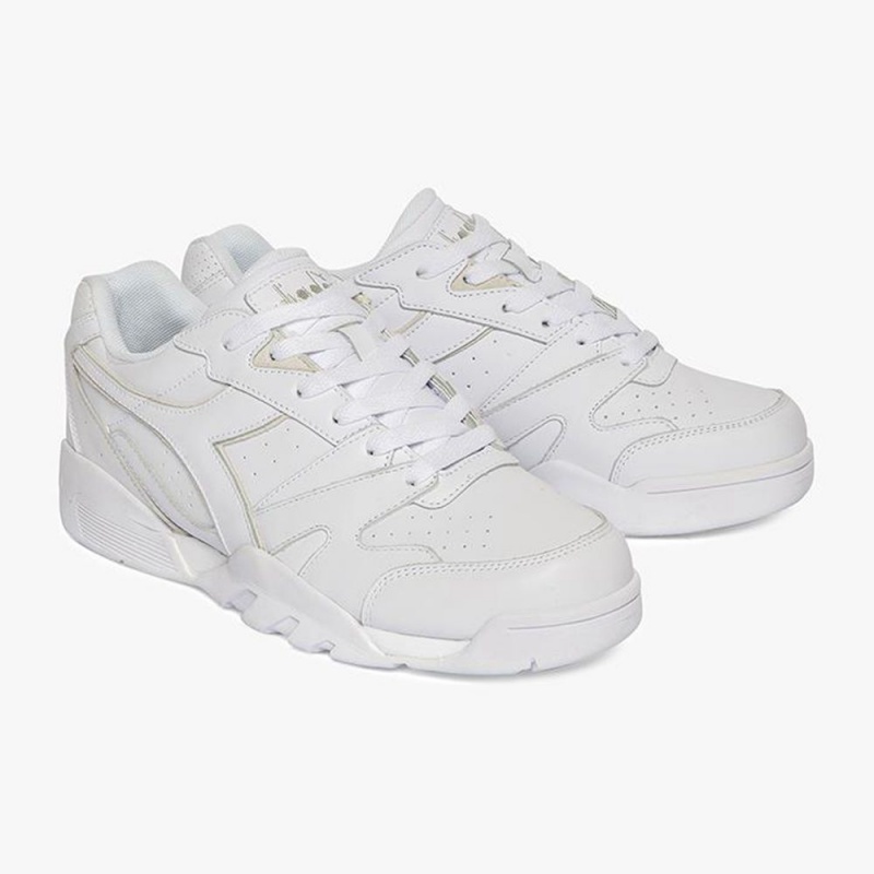 Zapatillas Bajas Diadora Cross Hombre Blancas | ACFRGWB-12