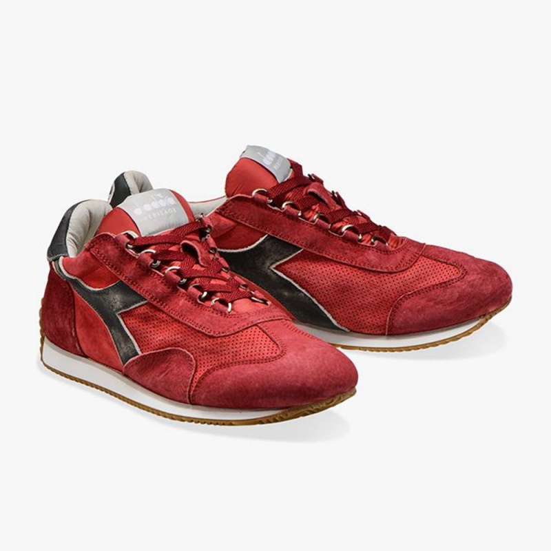 Zapatillas Bajas Diadora Equipe Hombre Rojas | TFGURLH-62