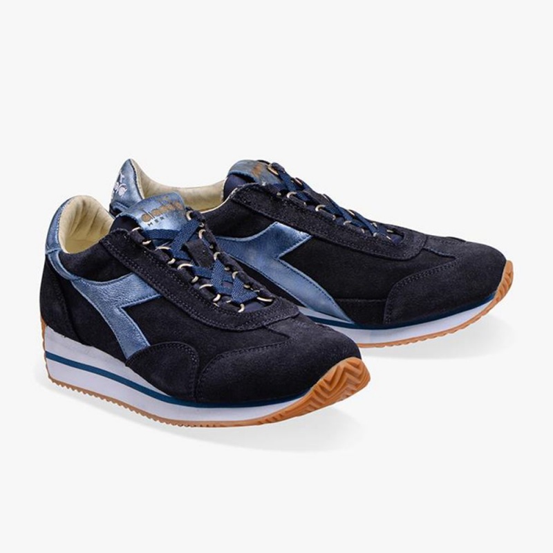 Zapatillas Bajas Diadora Equipe Mujer Azul Marino | EDFBTQH-72