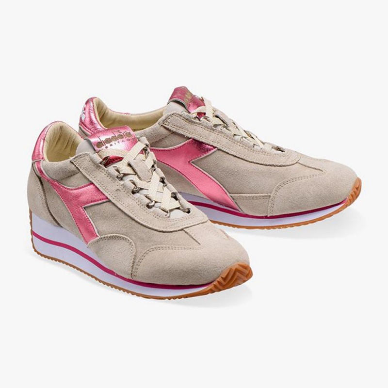 Zapatillas Bajas Diadora Equipe Mujer Beige | SFOZDQU-03