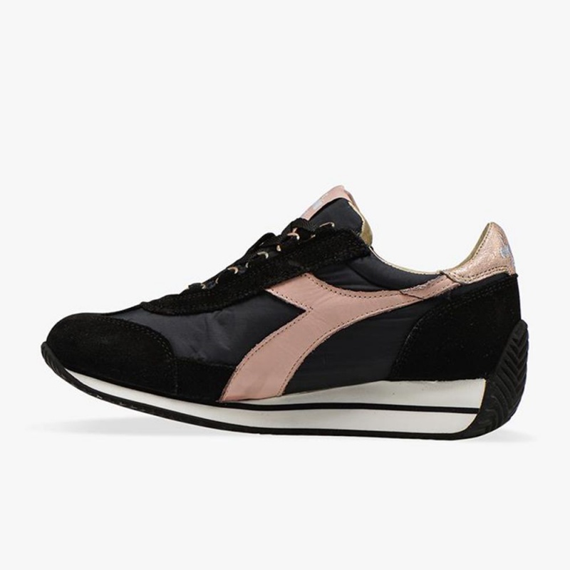 Zapatillas Bajas Diadora Equipe Mujer Negras | QRWVHGT-04