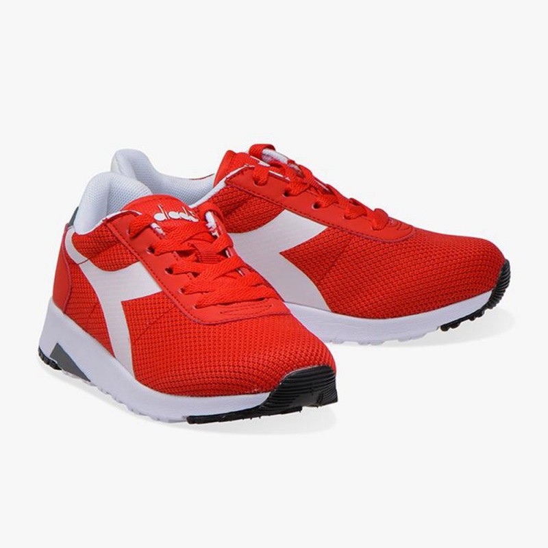 Zapatillas Bajas Diadora Evo Run Niños Rojas | EGPVHBI-32