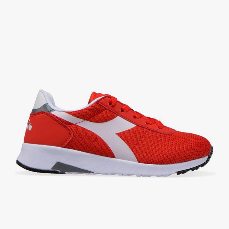 Zapatillas Bajas Diadora Evo Run Niños Rojas | EGPVHBI-32