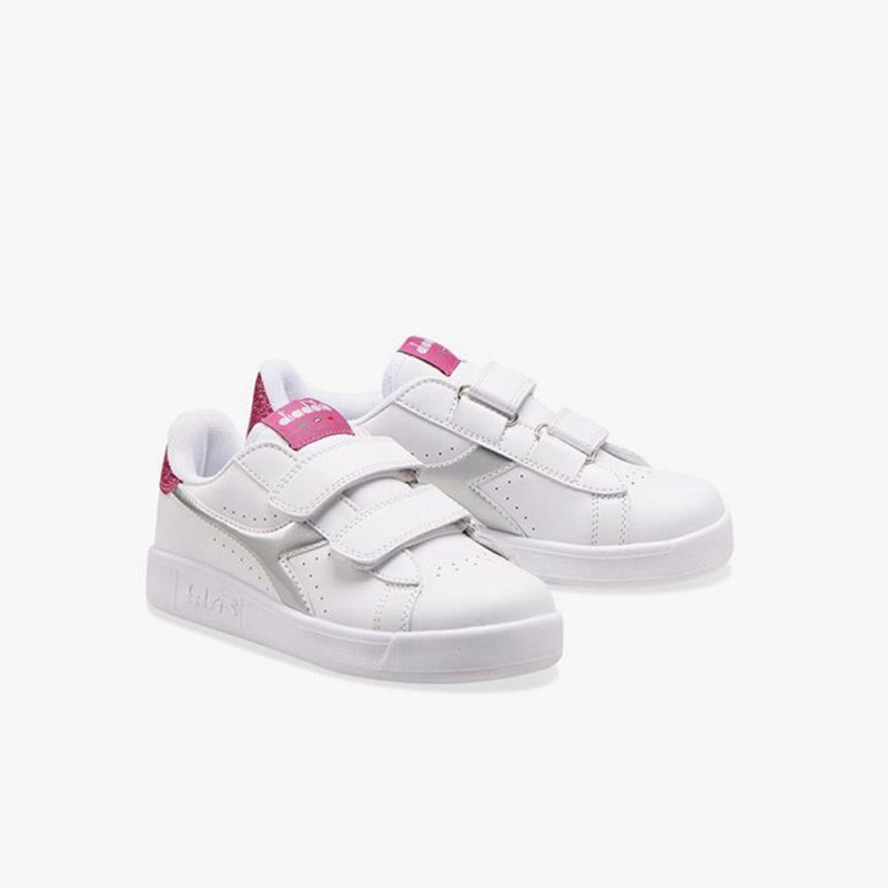 Zapatillas Bajas Diadora Game Niños Blancas | PUKLDEM-12