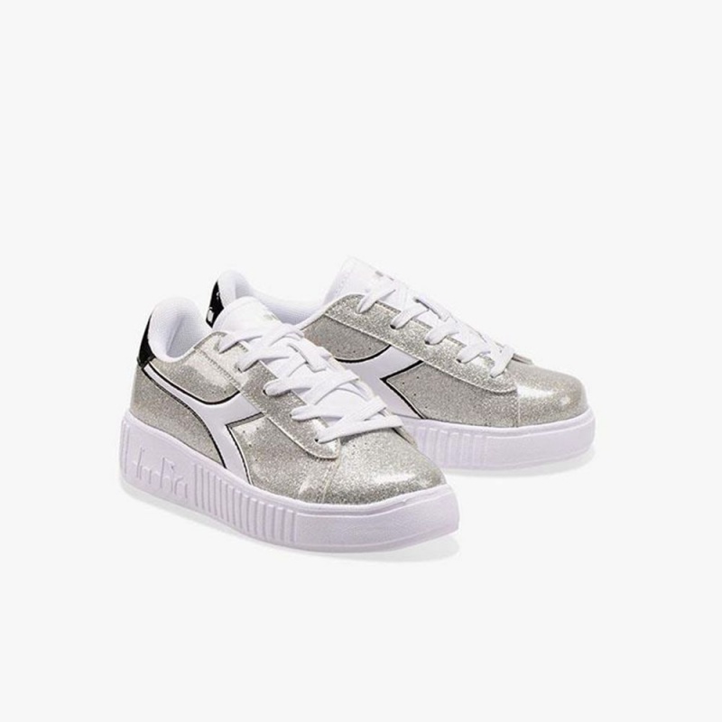 Zapatillas Bajas Diadora Game Niños Plateadas | MBFWIKU-26