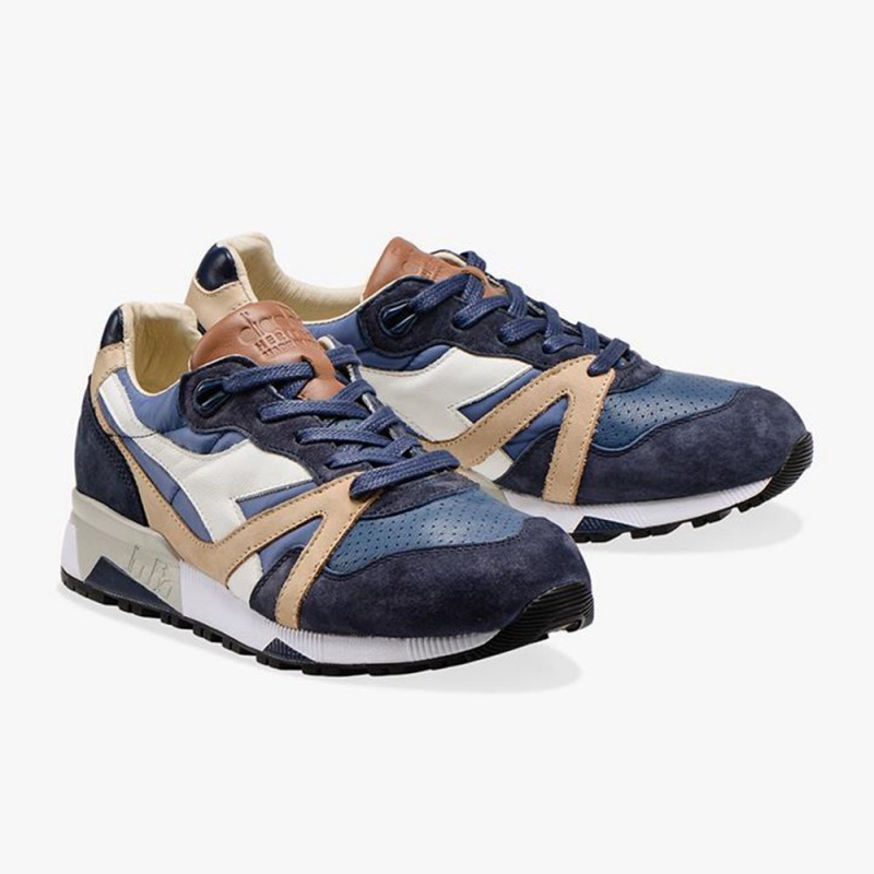 Zapatillas Bajas Diadora N9000 Hombre Azul Marino | NWOHTRQ-04