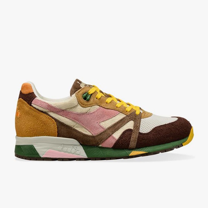 Zapatillas Bajas Diadora N9000 Hombre Marrones | OEXKZHJ-39