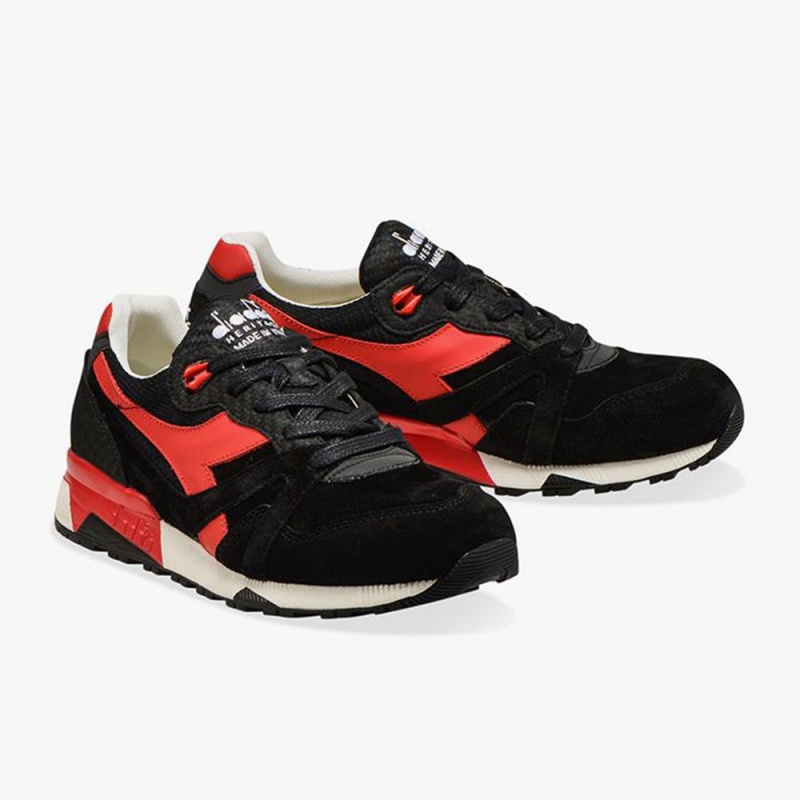 Zapatillas Bajas Diadora N9000 Hombre Negras | PCBFTEQ-90