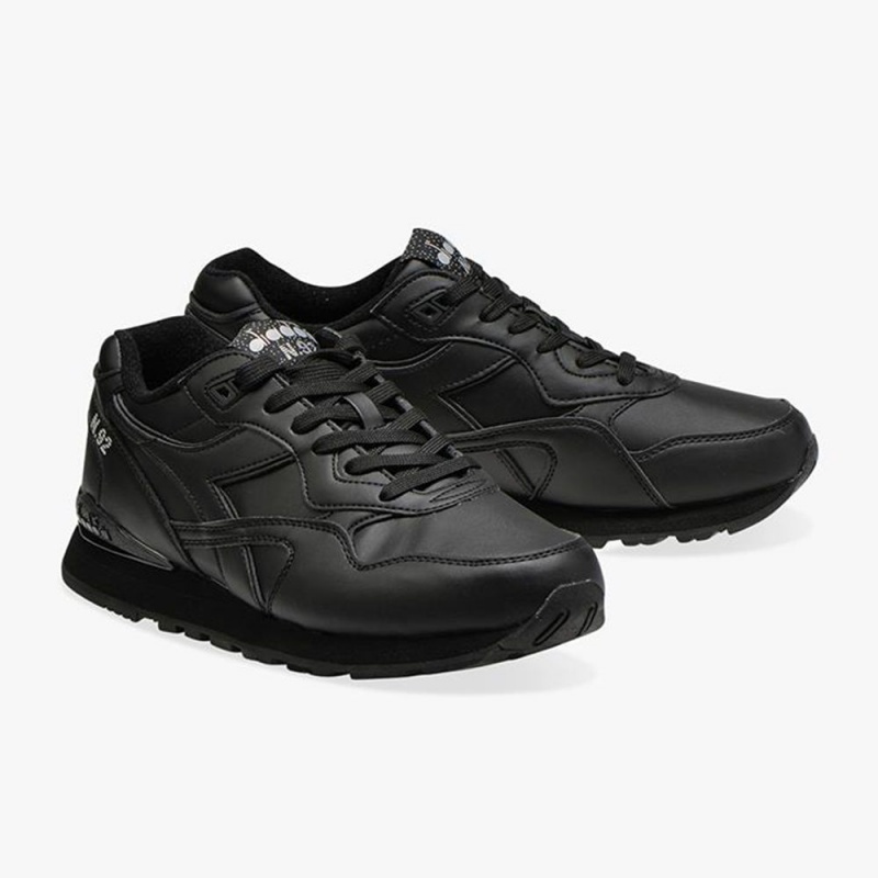 Zapatillas Bajas Diadora N.92 Mujer Negras | FZLWYJK-34