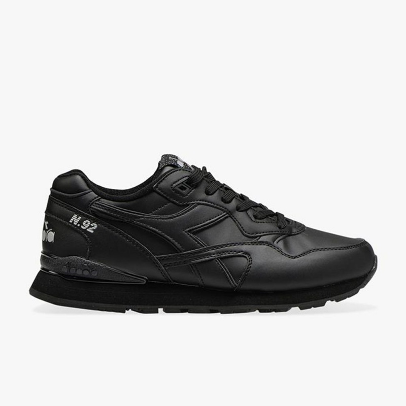 Zapatillas Bajas Diadora N.92 Mujer Negras | FZLWYJK-34