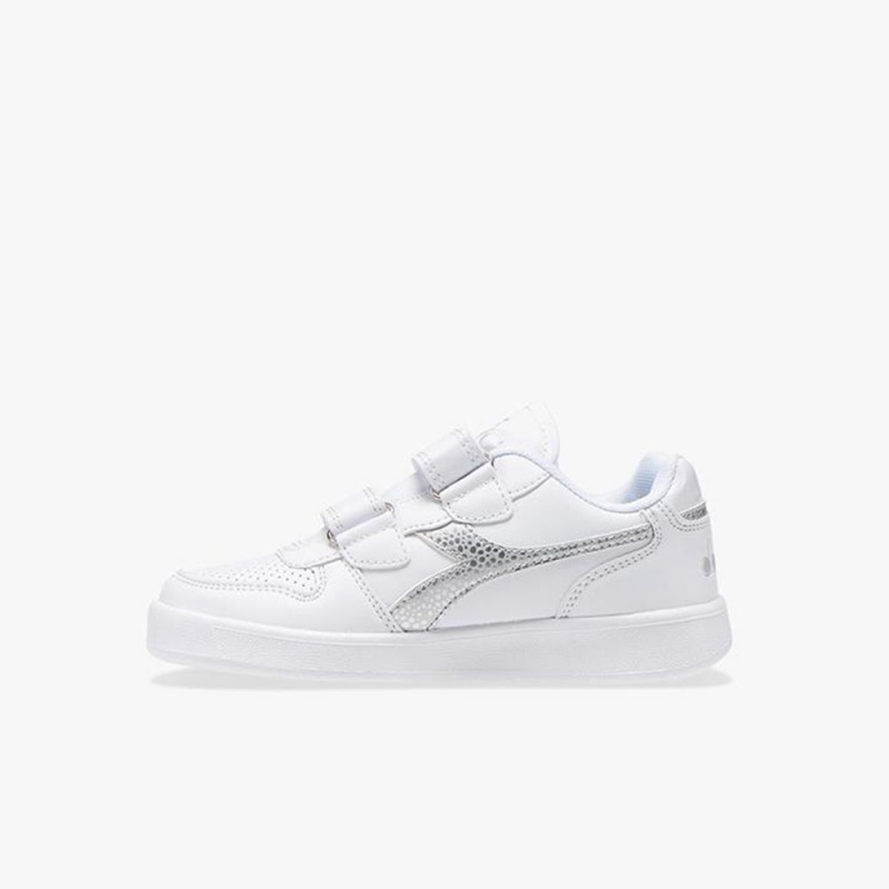 Zapatillas Bajas Diadora Playground Niños Blancas | MZYXTCG-21