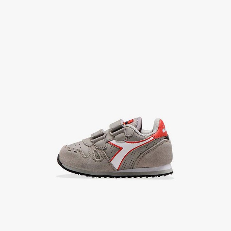 Zapatillas Bajas Diadora Simple Run Niños Gris | MTDHXLB-60