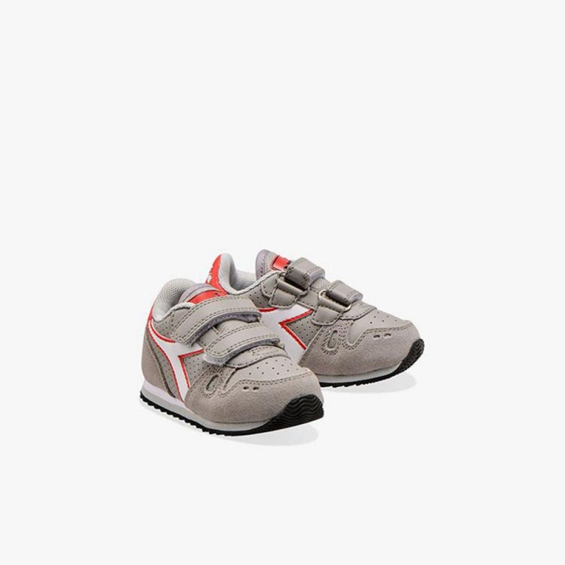 Zapatillas Bajas Diadora Simple Run Niños Gris | MTDHXLB-60