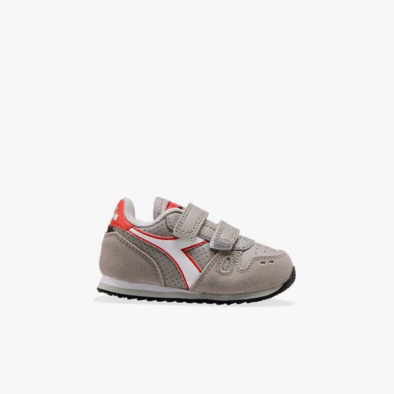 Zapatillas Bajas Diadora Simple Run Niños Gris | MTDHXLB-60