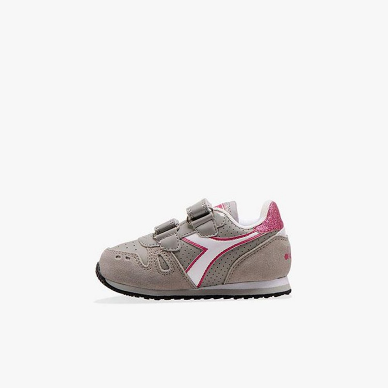 Zapatillas Bajas Diadora Simple Run Niños Gris | ROGNALX-51