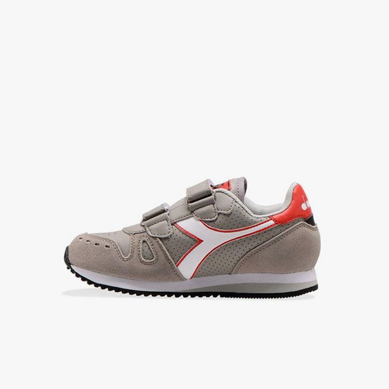 Zapatillas Bajas Diadora Simple Run Niños Gris | SRODJXQ-71