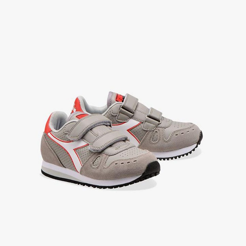 Zapatillas Bajas Diadora Simple Run Niños Gris | SRODJXQ-71