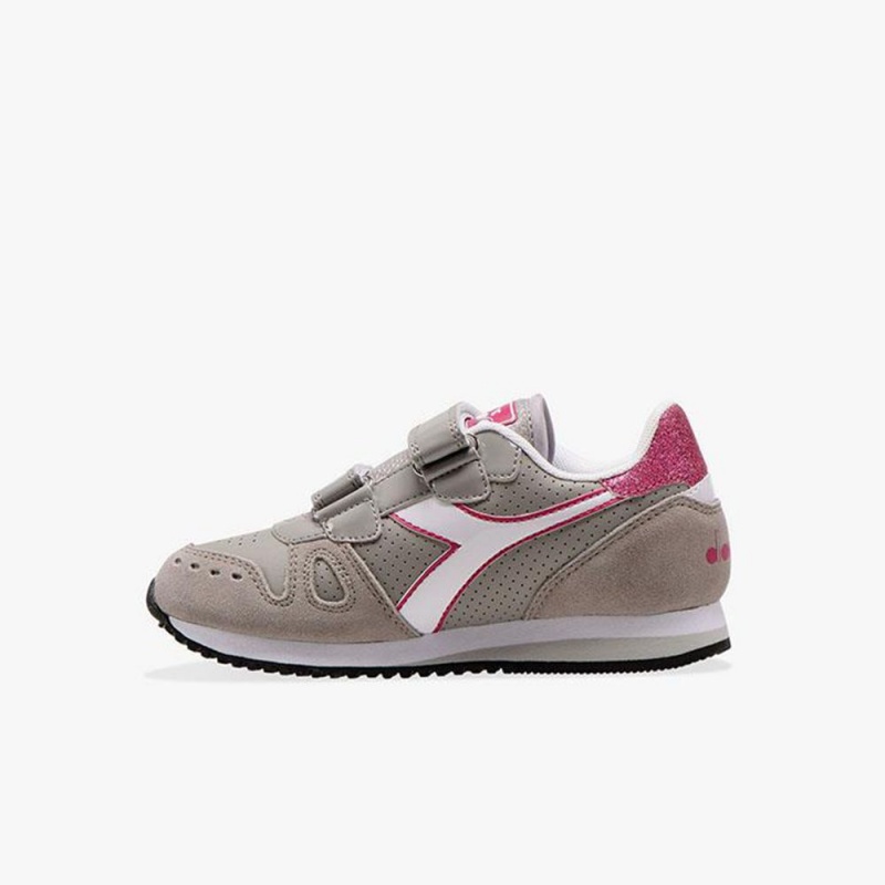 Zapatillas Bajas Diadora Simple Run Niños Gris | MUTVGBW-15