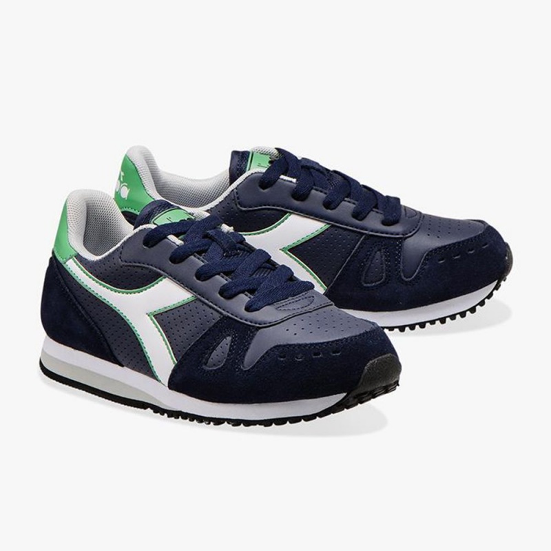 Zapatillas Bajas Diadora Simple Run Niños Azul Marino | PRAOFTK-51