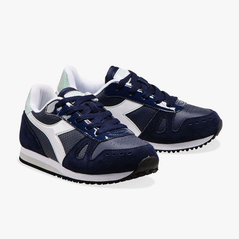 Zapatillas Bajas Diadora Simple Run Niños Azul Marino | SYCBDGH-03