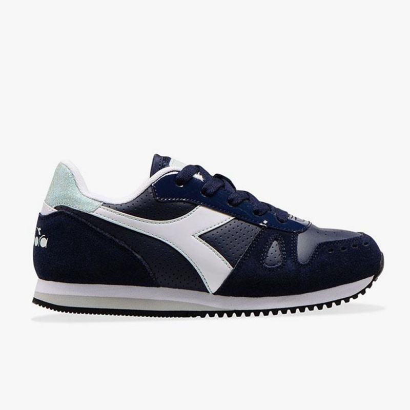 Zapatillas Bajas Diadora Simple Run Niños Azul Marino | SYCBDGH-03