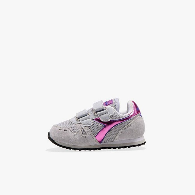 Zapatillas Bajas Diadora Simple Run Niños Gris | DLOVBJZ-90