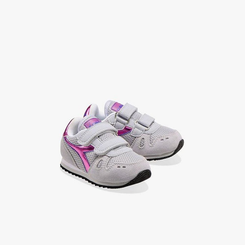 Zapatillas Bajas Diadora Simple Run Niños Gris | DLOVBJZ-90